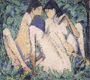 Otto Mueller Three Girls in a Wood china oil painting artist